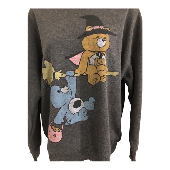 Care‎ Bears oversized gray sweatshirt with care bear riding on a broom size XS - Picture 4 of 12